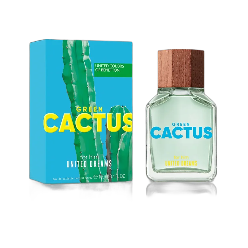 benetton green cactus man