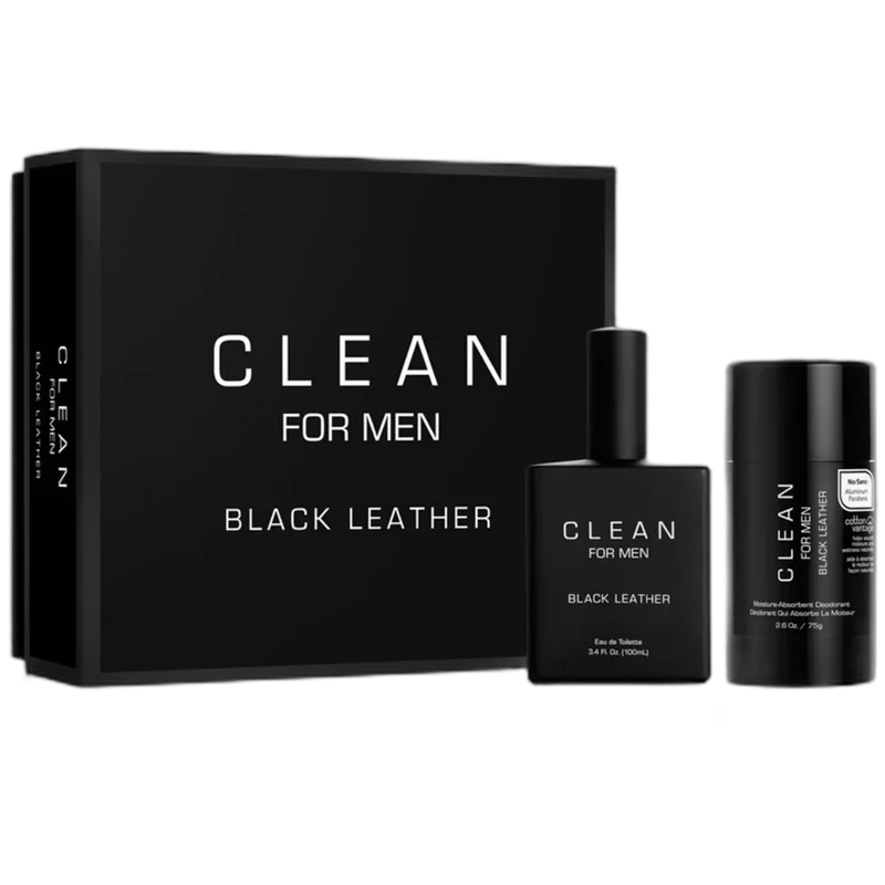 clean black leather